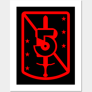 Army of Light Sword and Shield Emblem Red Posters and Art